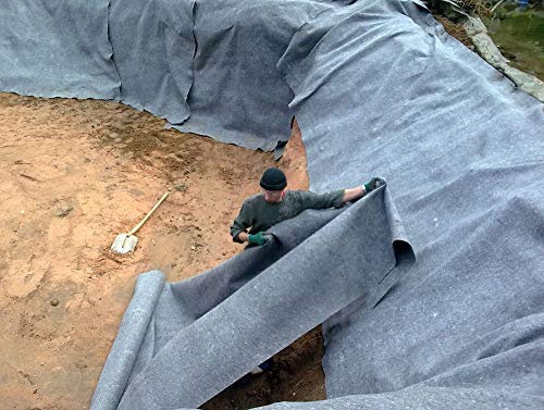 40 m² Teichvlies 500g/m² Rolle 2 x 20 Meter Schutzvlies Folienschutz für Teichfolie Vlies