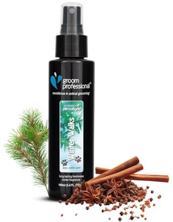 GROOM PROFESSIONAL Winter Walks Dog Cologne Spray - Hundeparfüm Spray - Hundespray für stinkende Hunde - Festlicher Duft mit einem würzigen Akkord von Nelke & Zimt - langanhaltender Duft, 100ml
