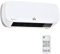 HOMCOM Stufa Elettrica da Parete con Telecomando, Temperatura Regolabile e Timer 12 Ore, Potenza 1000W/2000W, 45x18.6x11.5cm, Bianco