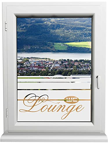 INDIGOS UG - Glasdekorfolie - WC Lounge - Sonnenschutz H50Line - Sichtschutzfolie - Fensterfolie - für die Küche, Bad ans Fenster, Sichtschutz - selbstklebend - matt