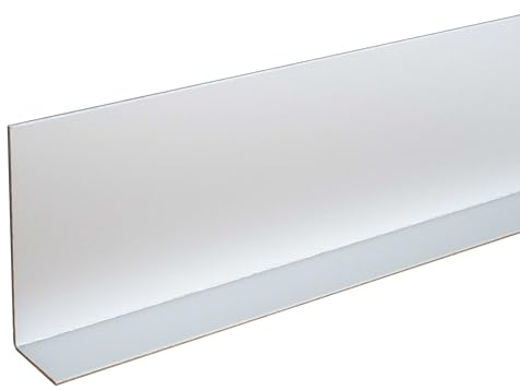 Sockelleiste | Aluminium | Silber | Breite 20 mm | Höhe 60 mm | Länge 2500 mm | Materialstärke 1 mm | Selbstklebend | Fußleiste | 1 Stück