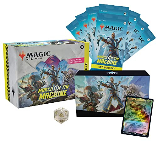Magic: The Gathering March of The Machine Bundle, 8 Set Boosters & Accessories (Versión en Inglés)
