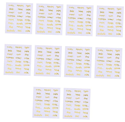 MAGICLULU 10blätter Aufkleber Für Ätherische Ölflaschen Öl Und Wasserfeste Buchstabenaufkleber Flaschenaufkleber Für Parfümflaschen Diy-etiketten Für Aromatherapie-flaschen