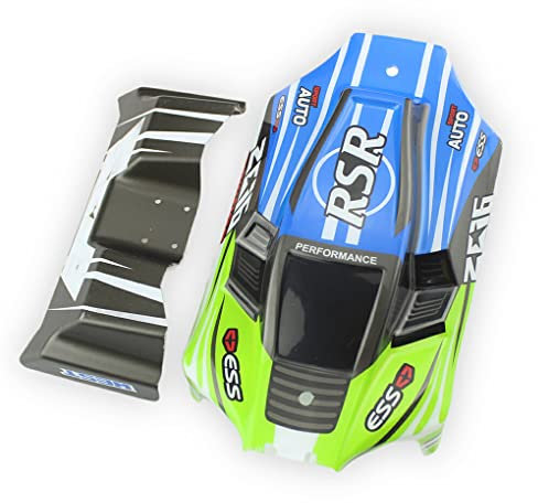 RCGOFOLLOW 1:14 RC Car Body Shell Décoratif Modèle de Véhicule Supérieur Pièces de Rechange Légères pour WLtoy 144001 1335, Vert