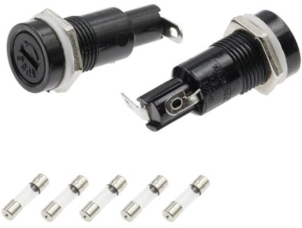 5er-Pack SCI R3-11 Chassis-Sicherungshalter for Panelmontage, geeignet for 5 x 20 mm Glassicherung 10 A, 250 V, 5 x 20 Sicherungshalter (Size : 5A)