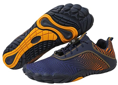 Freiluftkind Overland Barefoot Shoes idrorepellenti e Foderati (Blu/Misura 46) – Scarpe Barefoot Unisex per l'inverno – Scarpe Calde Impermeabili