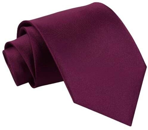 AAMERA Men Ties, Classic Men's Solid Satin Neck Tie, Premium Pure Color Necktie with Multiple Colors, Formal Neckties for Men Business Wedding Party Work Tie, 7cm (Plum)