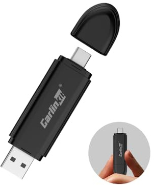 CarlinKit 2026 Neuester MINI Wireless CarPlay Adapter, kompatibel mit 98% der Fahrzeuge mit kabelgebundenem CarPlay, mit USB-C/A Doppelanschluss und 5GHz WiFi