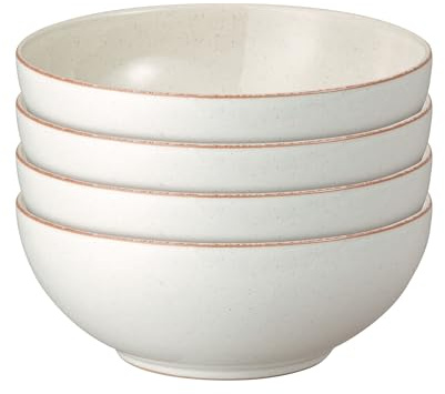 Denby - Heritage Atrium Cereal Bowls Set of 4-17cm Diameter, 820ml Capacity - Dishwasher & Microwave Safe, Oven Proof Dishes for Soup, Noodles - Stoneware, Ceramic - Chip Resistant for Everyday Use