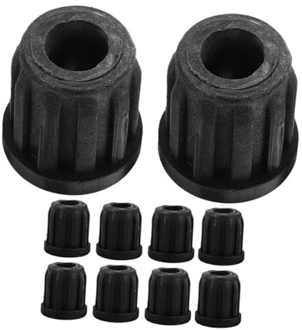 NIYANGLE 10 Pièces Accessoires de chaise de bureau prise d'insertion de meuble douille de roulette inserts de manchon pour roulette sur meuble manchon de pivotante Plastique Black