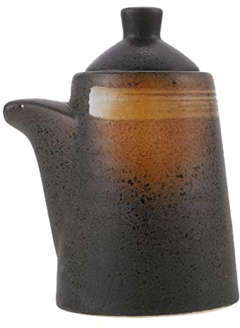 HEYDGBBZ Vinagrera con tapa automática, vinajera para salsa de soja, botella de aceite, aceite de cerámica, vinagre estilo japonés, botella de aceite de salsa de soja, botella de aceite de oliva
