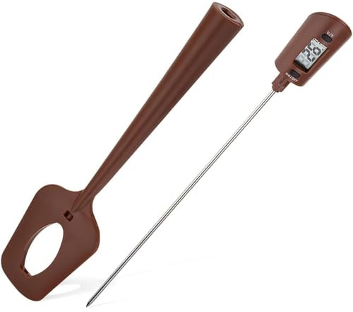 Thermomètre numérique à chocolat, Thermomètre électronique en silicone, Thermomètre alimentaire numérique portable pour la cuisine domestique - Pour la cuisson de sauce au sirop au chocolat