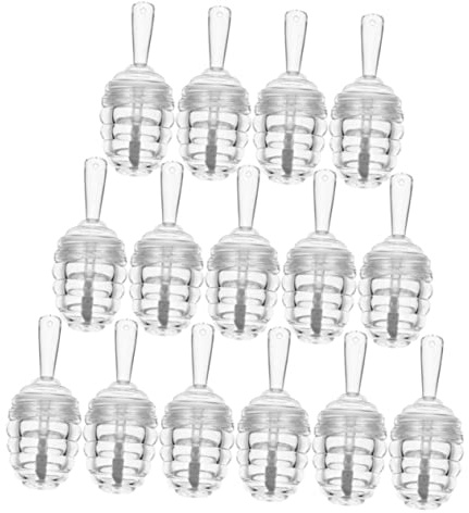 SHERCHPRY Tubes à Lèvres Portables Lot de 15 Rechargeables en Plastique Gloss à Lèvres Forme Pot à Miel Usage Quotidien ou DIY