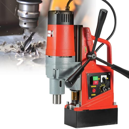 1350W Mag Drill, bärbar magnetisk borrpressmaskin med 16 mm borrdia, 0-600 RPM steglös hastighet och reversibel riktning