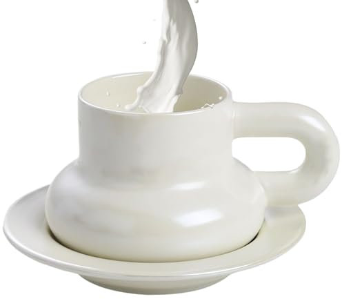 Generisch Keramiktasse | Wasserbecher | Wiederverwendbarer Porzellanbecher Mit Griff Für Tee, Café, Zuhause, Camping, Picknick Und Arbeitsplatz