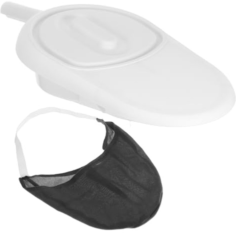 Vaguelly Padella per Uso Domestico in Viaggio per Anziani e Pazienti in Pp e Tessuto Coperchio Ermetico Portatile Orinatoio da Letto Pratico e Resistente