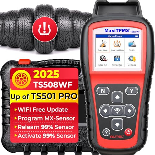 Autel MaxiTPMS TS508WF TPMS Programmiertool, 2025 WiFi Ver. von TS508 TS501Pro TS408S, Programm MX-Sensor, Zurücksetzen/Lernen/Aktivieren Alle RDKS Sensoren, TPMS Scan-Werkzeug DTCs Lesen/Löschen