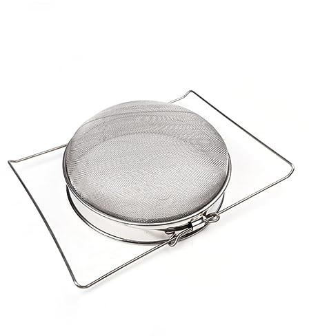 Didiseaon Passoire à Miel Double Tamis Filtre en Acier Inoxydable 24 CM X 10 CM Anti-Rouille Outils d'Apiculture Utilisation pour Filtrer Équipement Cuisine
