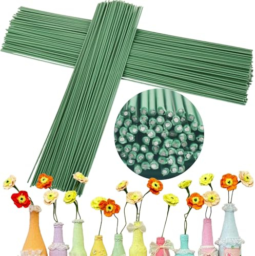Penbin 100 Pieces 2mm Green Floral Wire Stems - 12 Inch/30cm Flexible & Strong Florist Wire for Flower Arranging, Wreath Making, DIY Crafts (Non-Rust, Bulk Pack)