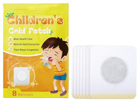 DzpKrka Nose Congestion Plasters for , Pack of 8, Soothing Care Plaster, Relieves Discomfort for Nasal Congestion for On the Go and at Home for Children