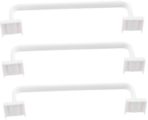 Portasciugamani Bianco in Plastica PP, Set 3 Pezzi senza Fori | Bagno e Cucina, Fissaggio Adesivo, Finitura Curata, Resistente alla Ruggine, Pratico e Stabile