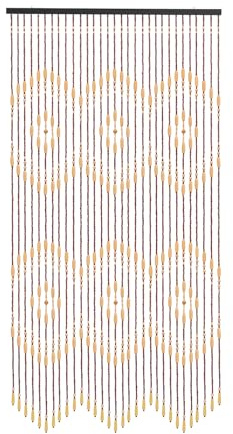 GAOUSD Tenda per porta di bambù, 52 fili, divisoria per stanza, per porta di casa, armadio, finestra, porte della camera da letto, 200 x 90 cm