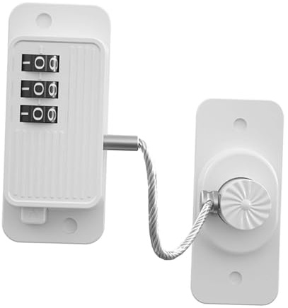 Zanthicia Cerradura mecánica de combinación eficiente para puertas que garantiza privacidad. Funcionalidad sin llave para baños y garajes. Cerradura para refrigerador con cable