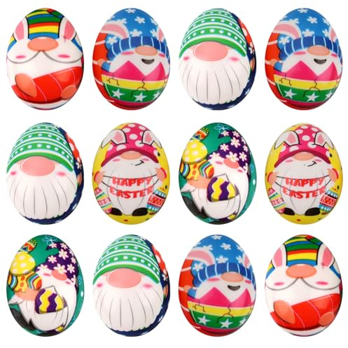 Ostern Geschenk Kinder, FainFun Anti Stress Bälle, Stressbälle Kinder, Ostergeschenke, Geschenke Ostern, Ostereier Ostereier, für Osterkörbchenfüller Ostergeschenke, Eiersuchen (Zwerg)