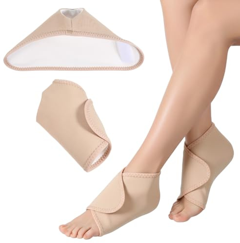 2 stycken Castor Oil Pack för fötter ricinolja förpackning ankelbandage återanvändbar bomull organisk ricinolja wrap för stuvad fotled muskelsmärta ricinolja förpackning