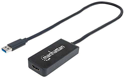 Manhattan VGA a HDMI convertidor Negro Negro SuperSpeed USB 3.0 auf HDMI Adapter
