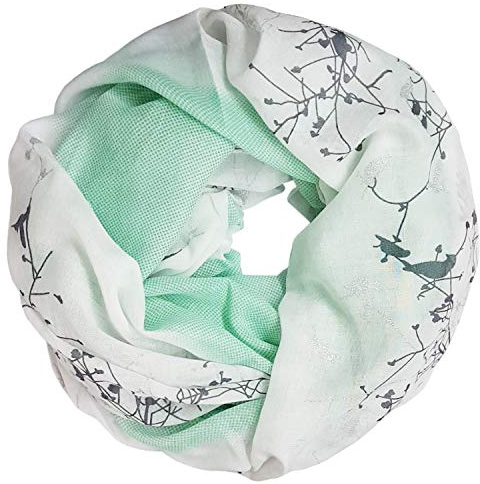 Glamexx24 Damen Schal Leicht Schlauchschal Langschal mit Muster Loop schal Loopschal Tuch Halstuch Rundschal