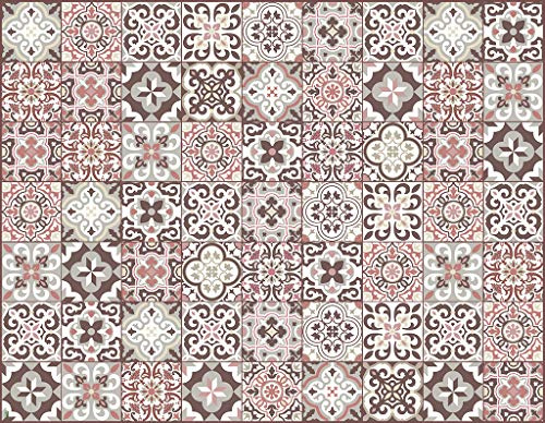 Vilber, Teppich Vinylfliesen, Fliesen, Flur, Küche, Zuhause. Rosa. Verschiedene Größen. Maße: 155x200 cm. Evora 04.