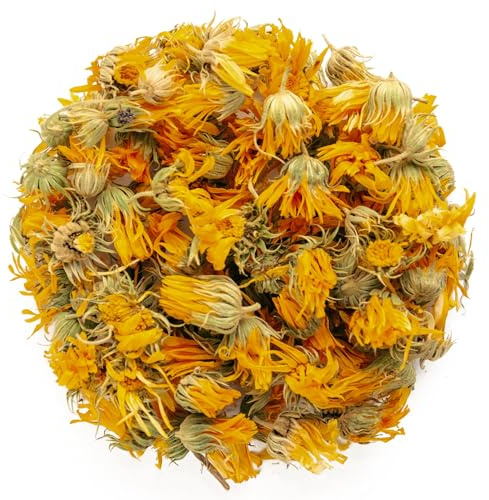 MagJo Naturals, Calendula Flower (1 Pound Bag) whole dried calendula flowers and petals, Calendula officinalis, loose leaf tea, marigold flowers, loose leaf teas, cocktail bombs, Raw