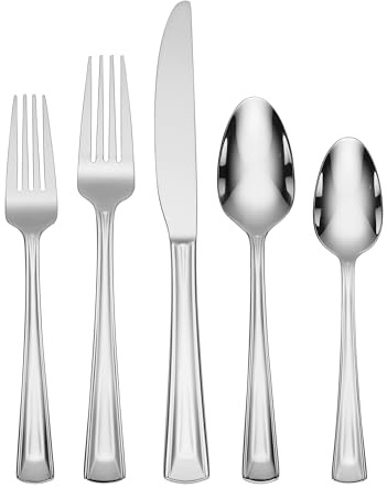 Oneida Cella 42-teiliges Besteckset für den täglichen Gebrauch, Service für 8, 18/0 Edelstahl, Besteck-Set
