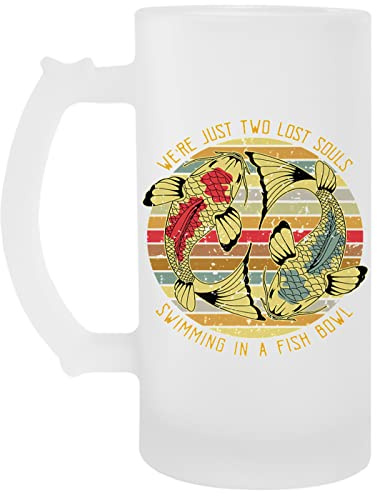 We're Just Two Lost Souls Swimming Transparent Beer Mug Transparent Beer Mug