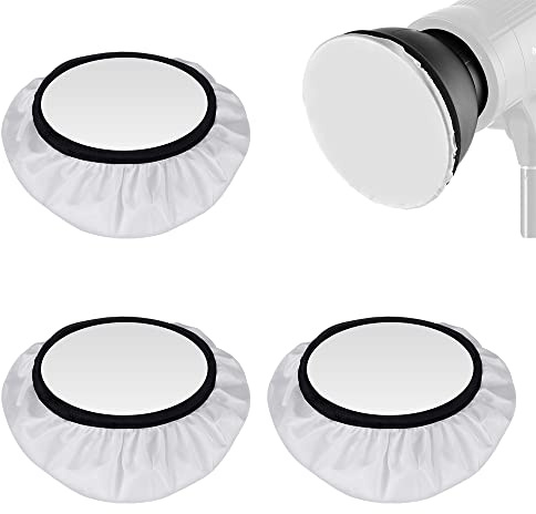 Angelkiss Lot de 2 Diffuseur Souple Flash 18 cm/7 inch Diffiseur Blanc Couvercle de Lampe de Diffuseur de Photographie Adoucir la Sortie de Lumière pour Réflecteur Stroboscopique Portrait Photographie