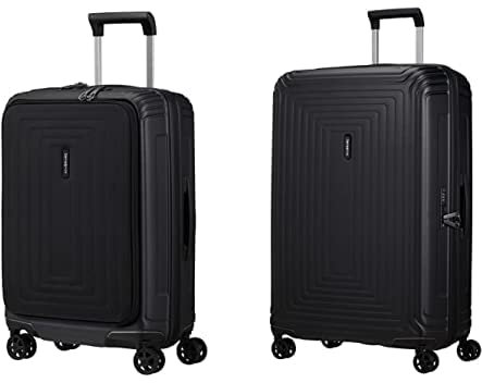 Samsonite Neopulse - Spinner S, Handgepäck, 55 cm, 42 L, Grau (Matt Graphite)+Spinner L, Koffer, 75 cm, 94 L, Grau (Matt Graphite)