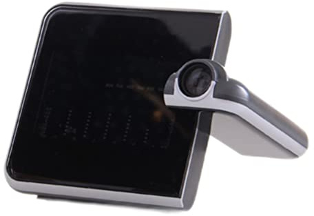 Miokycl Projektionswecker, digital, 180 Grad, verstellbar, mit Wetterstation und Temperatur, Luftfeuchtigkeit, LED-Farbdisplay, Schwarz, Miokycl6muf05xy27-21