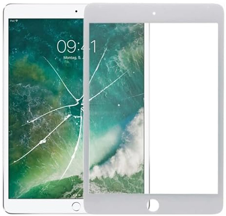 High-Tech Place Lentille en Verre Externe de l'écran Avant pour Pro 12,9 Pouces/Pro 12,9 Pouces (2017) (Blanc)