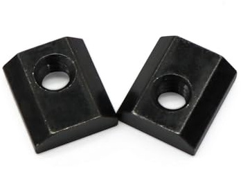 Zadery 1/4-20 Slide in Economy T-Nut for T Slot Track, Applicable for 15 Series or 1.5 Base Aluminum Extrusion, 20 Pieces, Black, Iron Material