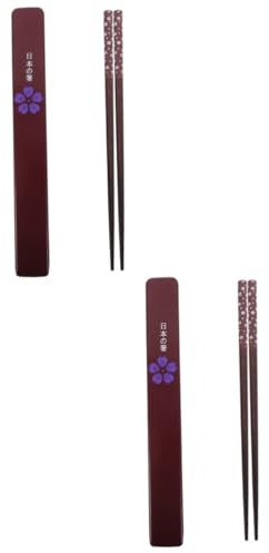 Amosfun 2 Ensembles De Baguettes De Style Chinois Boîte Accessoires De Dîner Baguettes Japonaises Multifonctions Délicates Ramen Fournitures De Dîner Bois