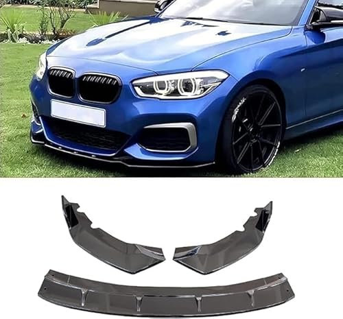 ZHOUFUDA Auto Frontspoiler Lippe Frontschürze Lippenspoiler für BMW 1er F20 M Sport 2019, Frontstoßstange ABS Splitter Lip Spoiler Kinnschutz Lip Diffusor Splitter Body Kit