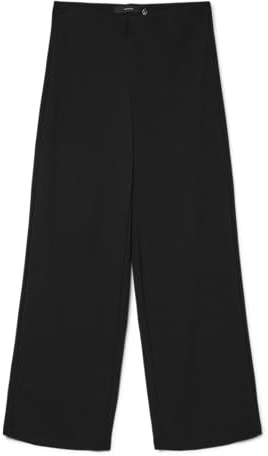 Vero Moda Femme Wide Vmberlin Zamira MW Pantalon Large Noos, Noir, L / 32L EU