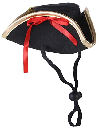 Ldabrye Weihnachtsmütze für Haustiere, Kapitän, Piratenhut für Hund und Katze, Verkleidungszubehör, schöne Halloween-Kleidung für Haustiere