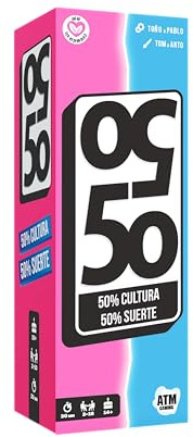 ATM Gaming 50 50 - Jeux de société pour adulte et famille - Trivia de culture générale amusant et éducatif - Idéal pour la famille, les fêtes, les couples - Cadeau de Noël