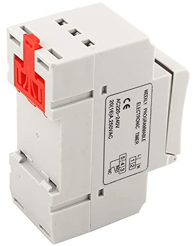 Keenso Interruptor de Temporizador Programable THC15A para Lámparas de Calle, Luz de Neón y Más - Instalación de Riel de DIN, 7 Días de Control