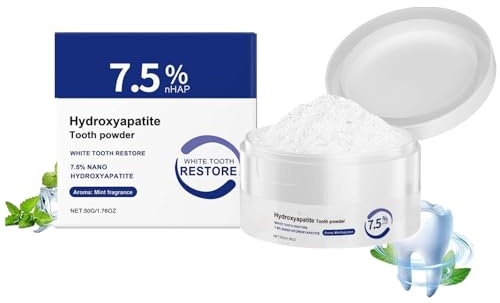 Microcrystalline Hydroxyapatite Powder, Nano Hydroxyapatite Toothpaste, Natural Enamel Repair and Whitening Teeth Care, Gentle Formula for Gum Care,Fresh Breath (1)