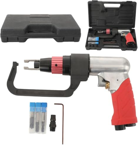 Luft-Punktschweißbohrer 1/4 Druckluft Schweißpunkt Fräser Bohrer, Pneumatischer Auto-Punktschweißschneider-Entferner, M8 Bohrfutter, 1600 U/min, Leerlauf, Reparatur Autounfälle