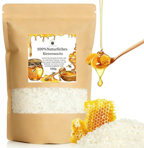 LUCKYJY Cire de bougie 500 g - Granulés de cire pour bougies - Pour couler et couler des produits cosmétiques - Pour couler et fabriquer des bougies