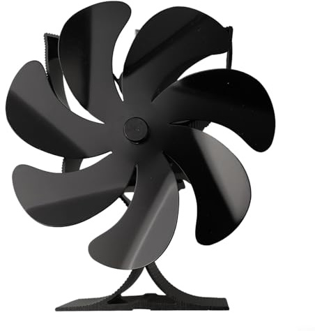 Lastdaytime Burner Fan Small 7 Blades Wood Burning Stove Fan Heat Powered Fireplace Fan For Wood/Log Burner/Fireplace